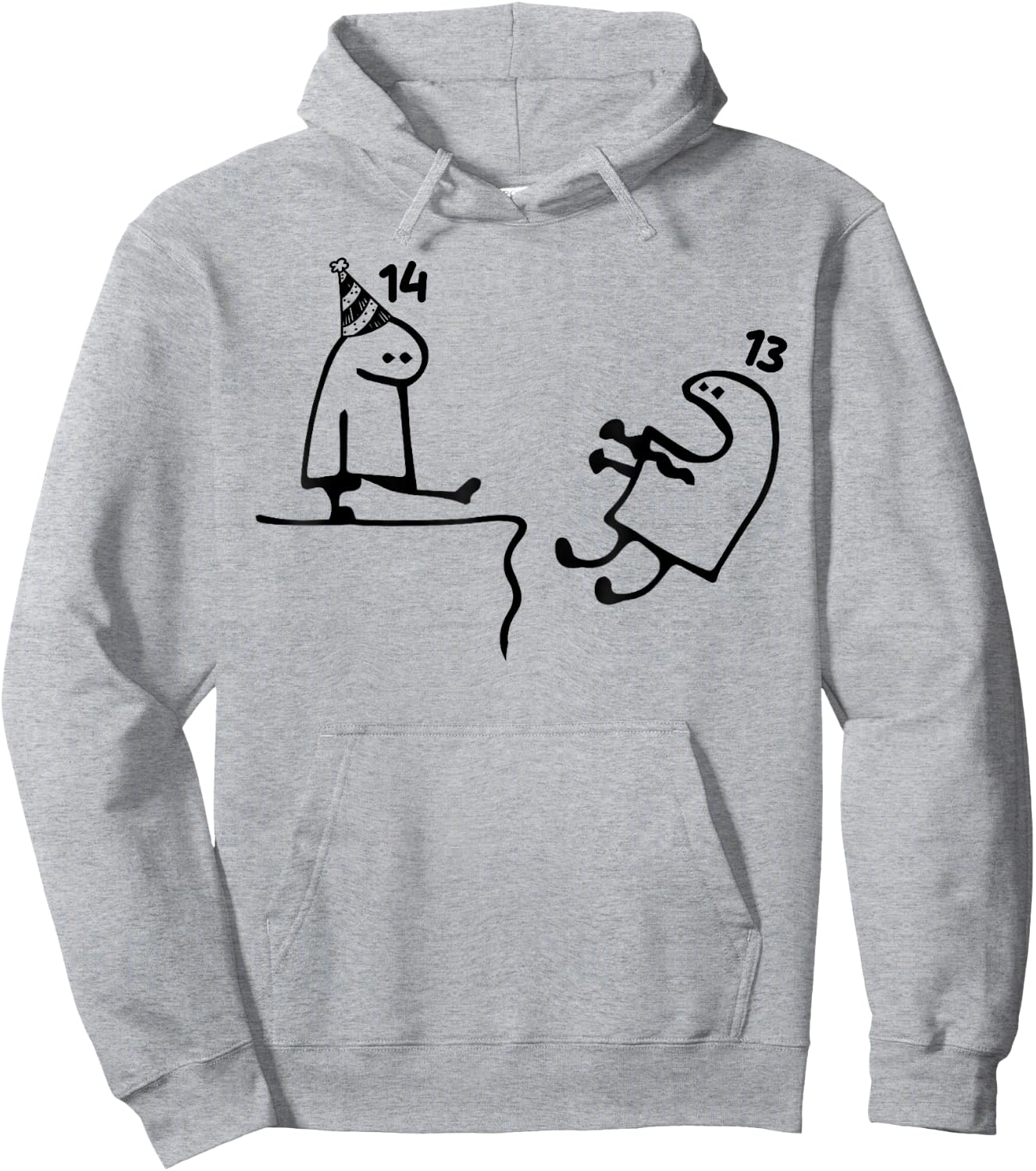 14th Birthday Party Funny 14 Years Old Birthday Teens Hoodie - Hoodie | Ash