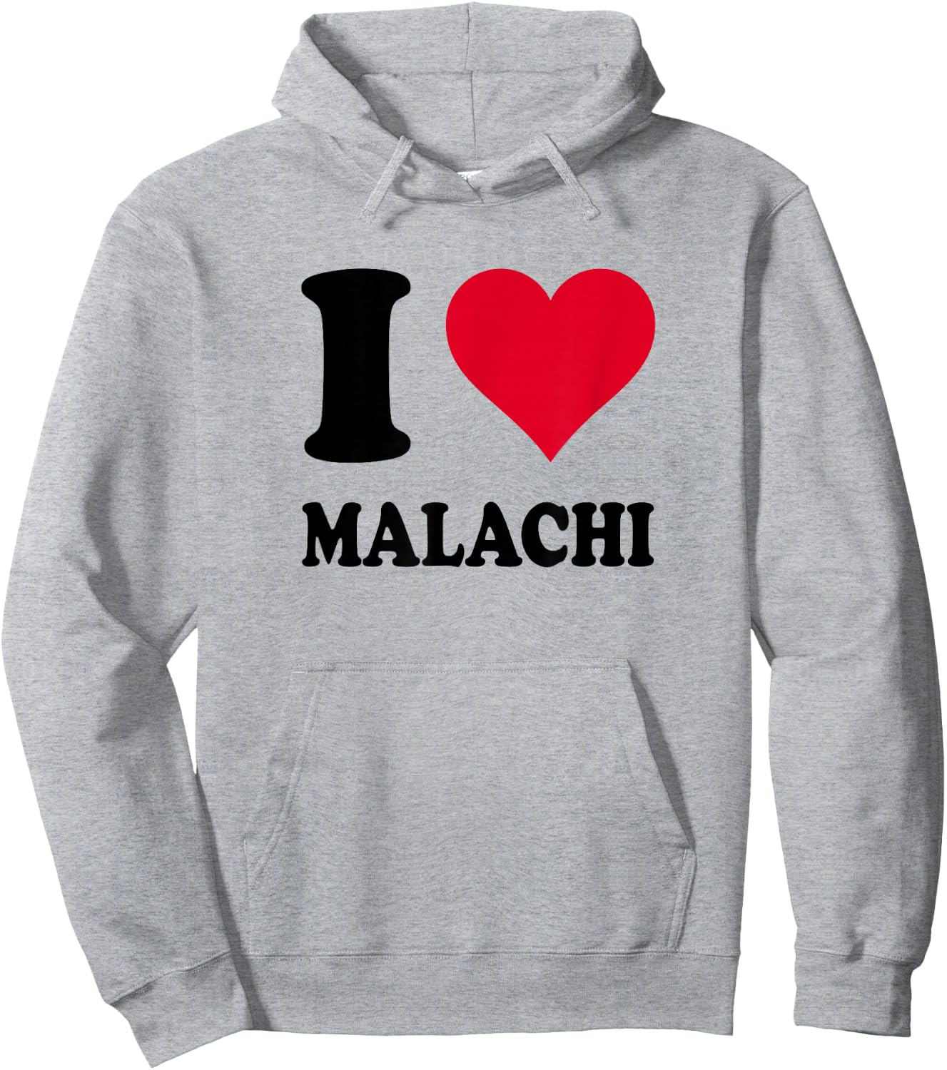 Red Heart I Love Malachi Hoodie - Hoodie | Ash