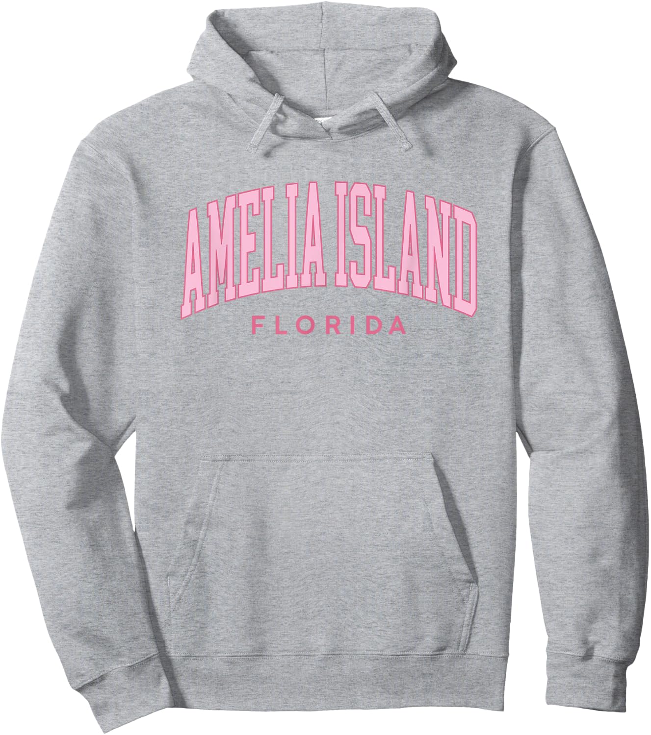 Amelia Island Florida Retro Preppy Throwback Pink Girls Hoodie - Hoodie | Ash