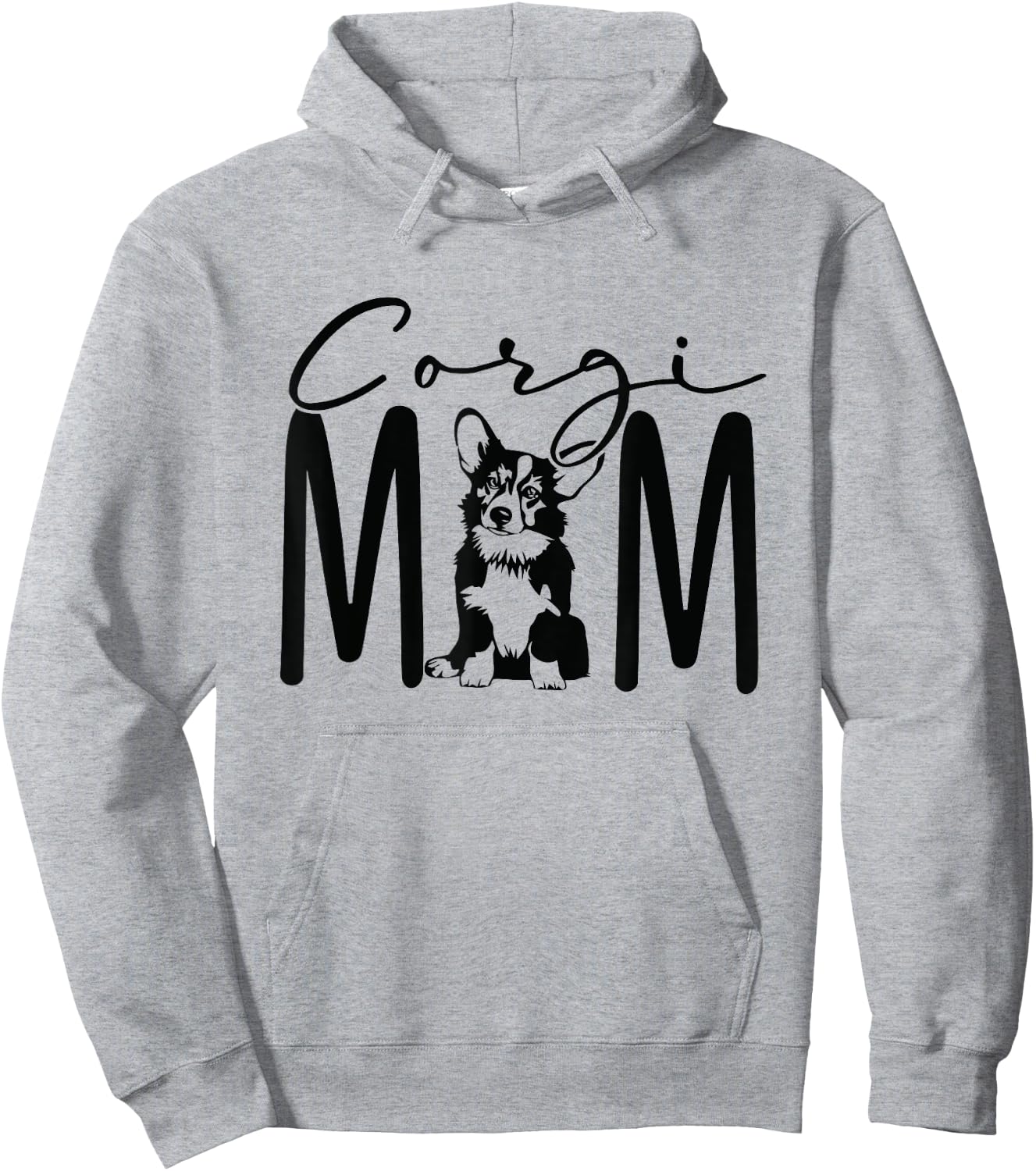 Corgi Mom Puppy Cute Fun Dog Mom Love Gifts For Corgi Mom Hoodie - Hoodie | Ash