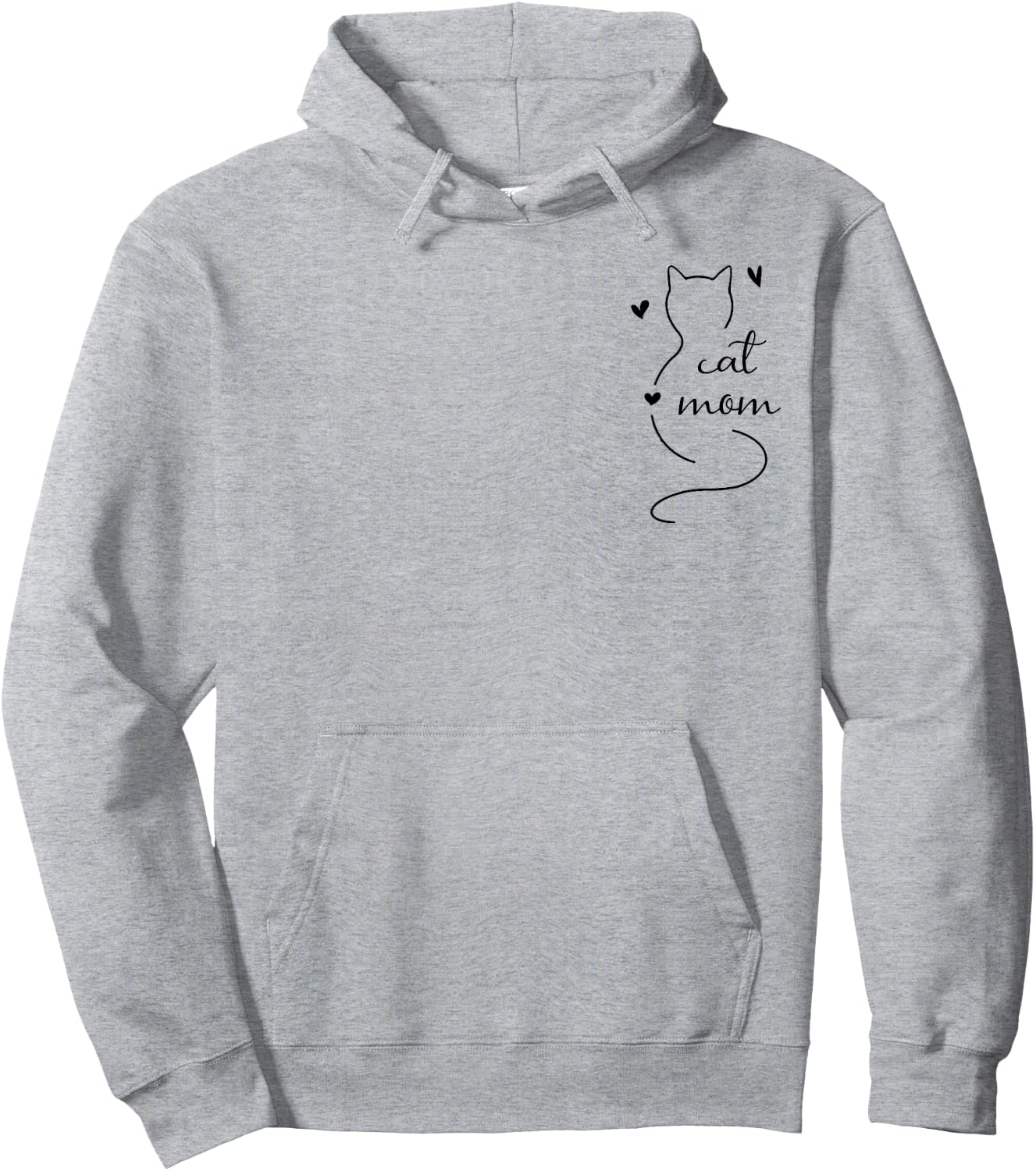 New 2025 Minimalistic Cat Mom Hoodie - Hoodie | Ash