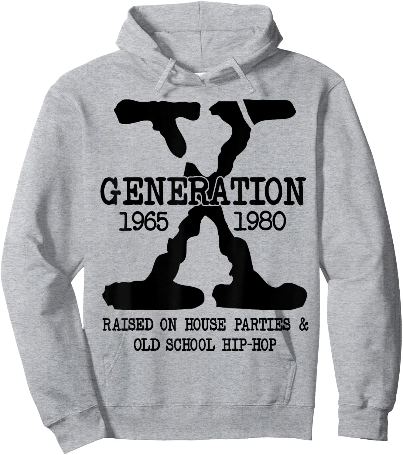 GEN-X Generation Raised on House Parties Old School Hip Hop Hoodie - Hoodie | Ash