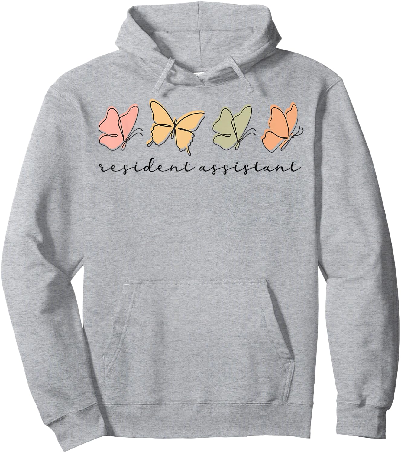 resident Assistant Women Cute Squad Butterfly Hoodie - Hoodie | Ash