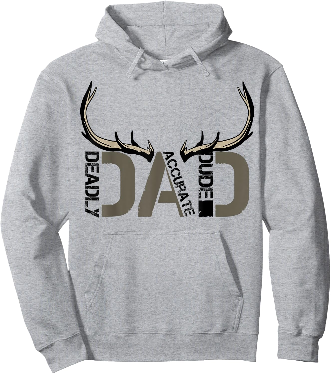 Deer Hunting Dad Deadly Accurate Dude Hunter Father's Day Hoodie - Hoodie | Ash