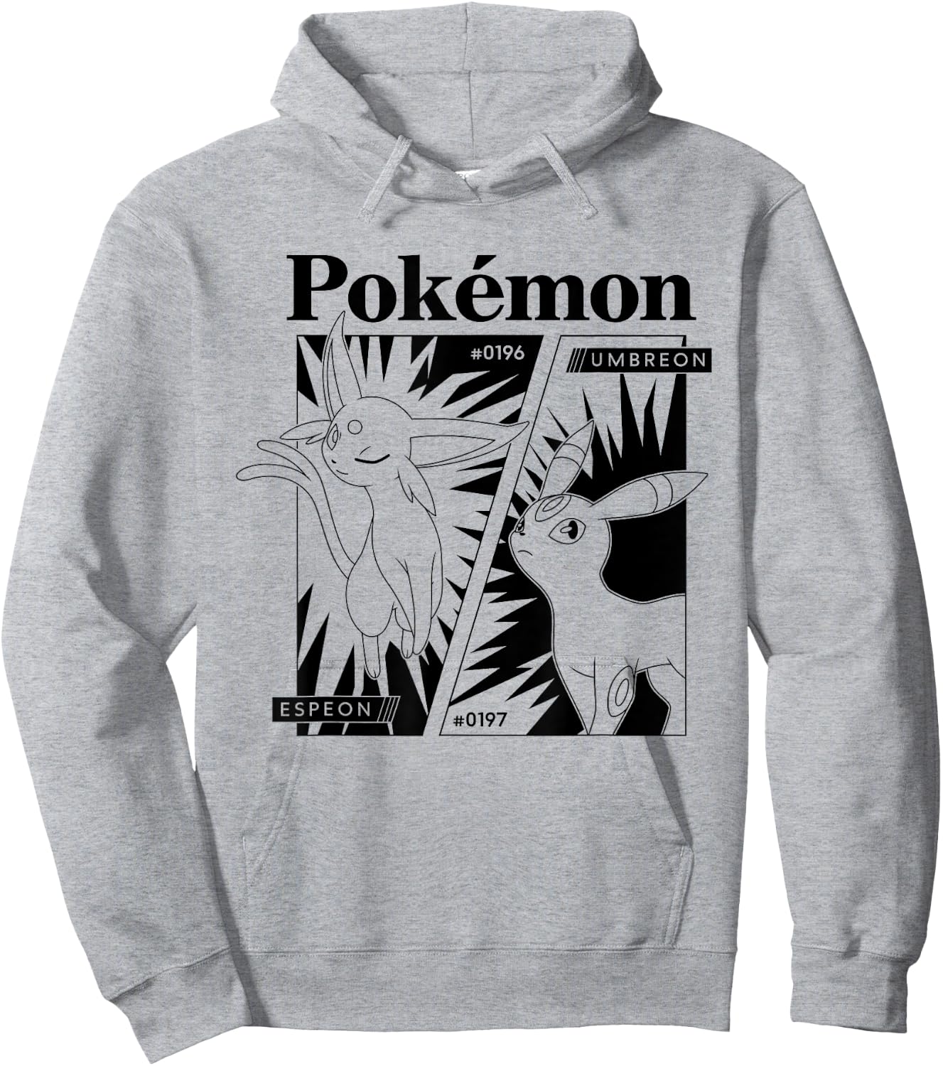 Pokémon - Espeon Umbreon Eeveelutions Manga Panel Hoodie - Hoodie | Ash