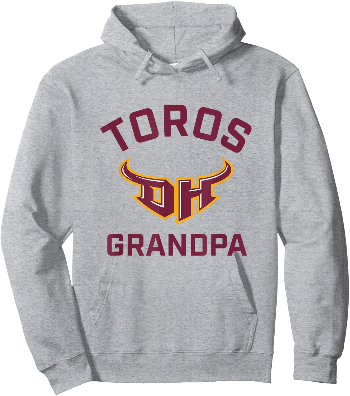 Cal State Dominguez Hills CSUDH Toros Arched Grandpa Hoodie - Hoodie | Ash