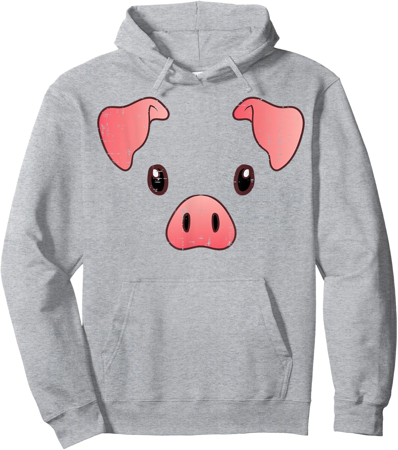 Pig Face Costume Cute Hog Halloween Animal Kids Women Men Hoodie - Hoodie | Ash