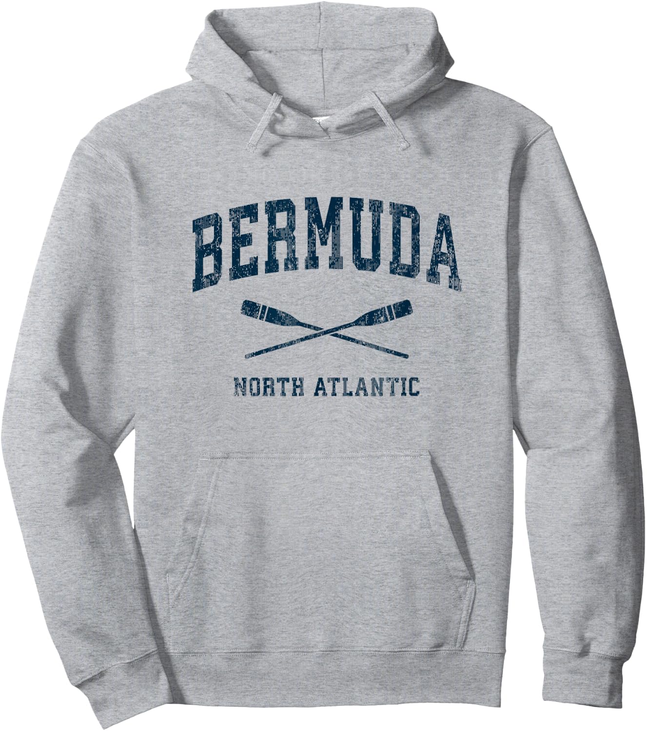 Bermuda Vintage Nautical Paddles Sports Oars Hoodie - Hoodie | Ash