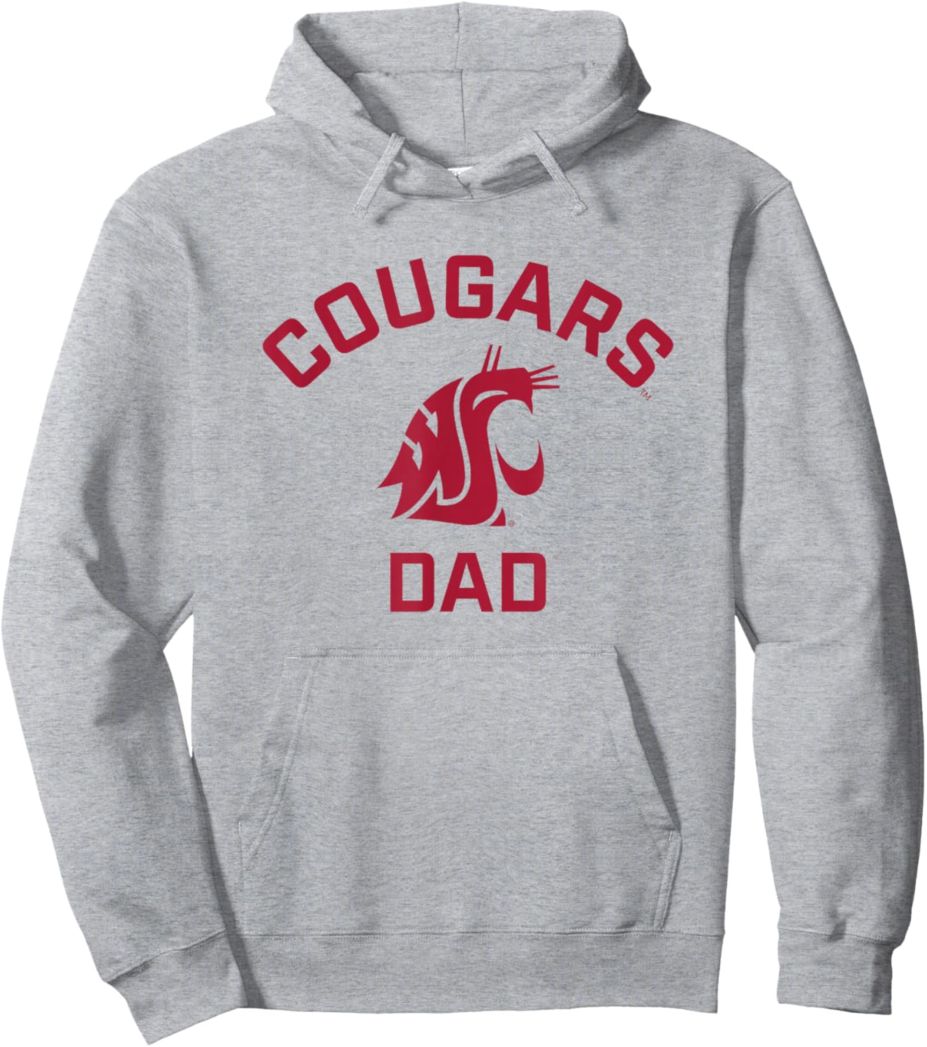 Washington State University Cougars Arched Dad Hoodie - Hoodie | Ash