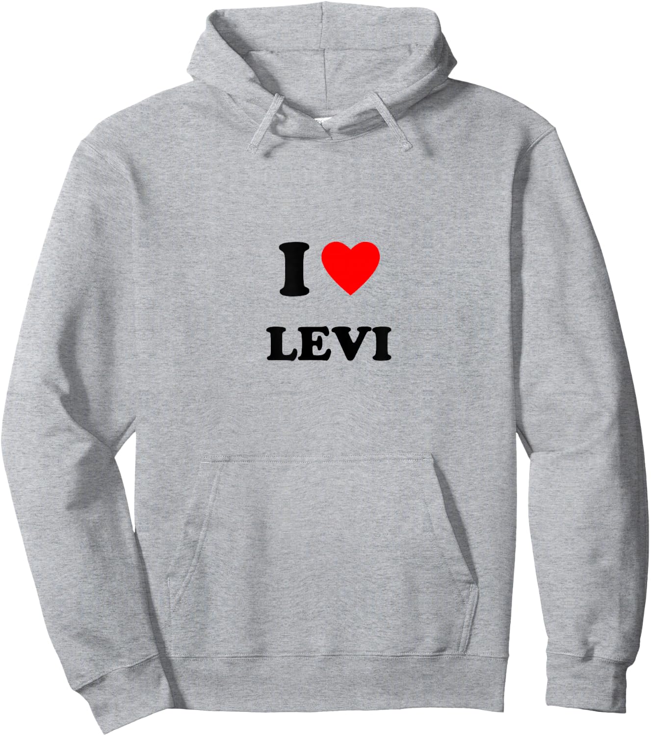 First name « I Heart Levi I Love Levi » Hoodie - Hoodie | Ash