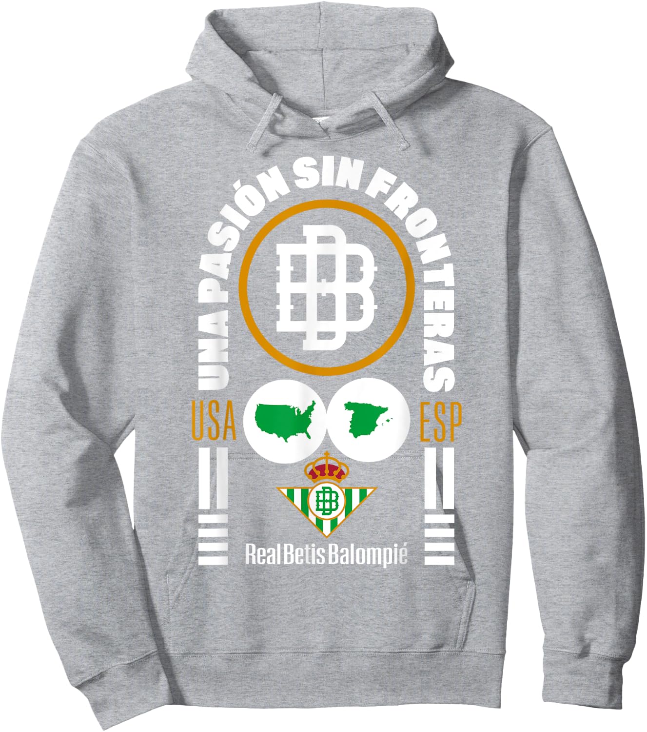 Real Betis sports exclusive collection. Hoodie - Hoodie | Ash