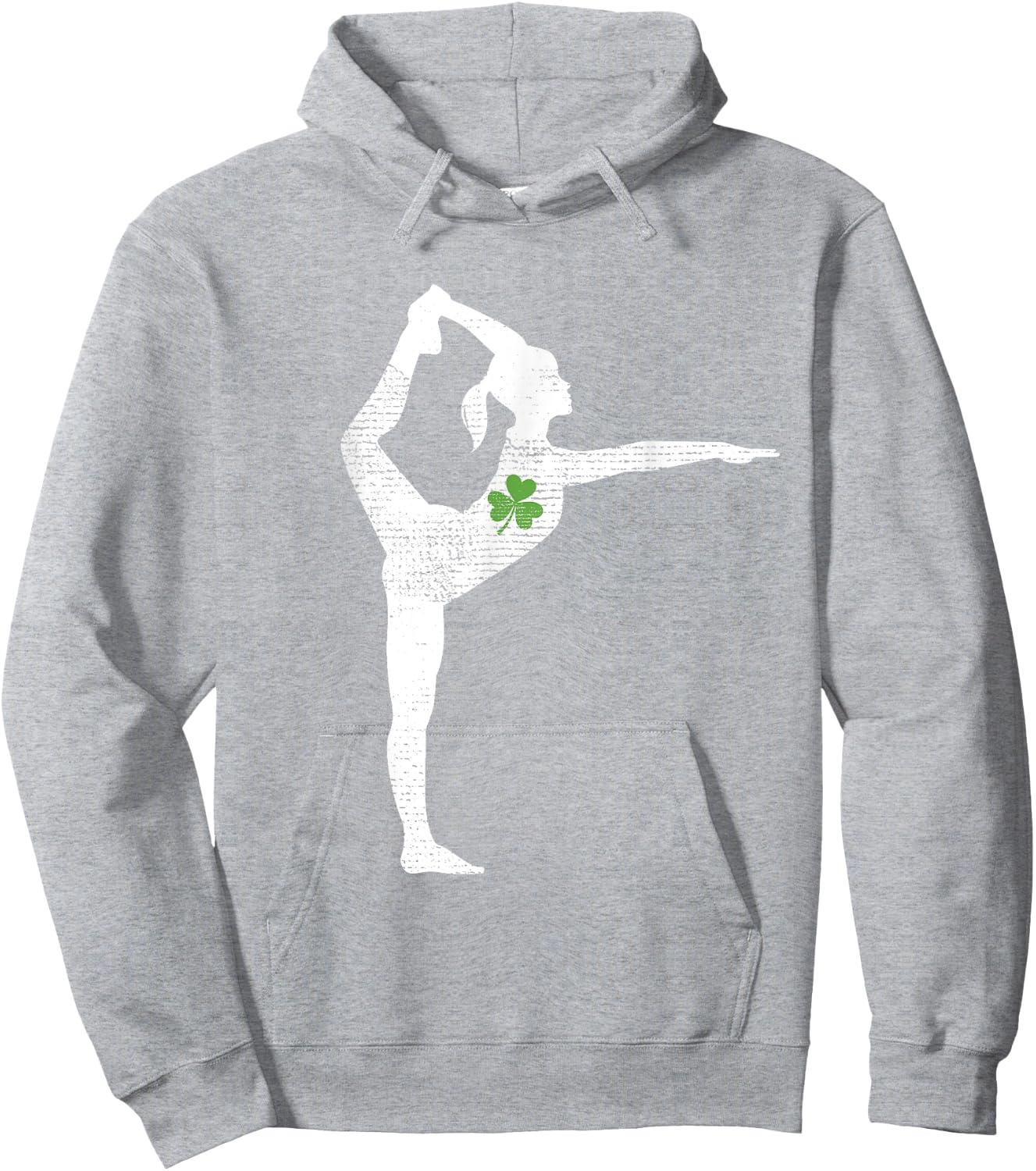 Gymnastics Lovers Green Shamrock Leaf St Patricks Day Hoodie - Hoodie | Ash