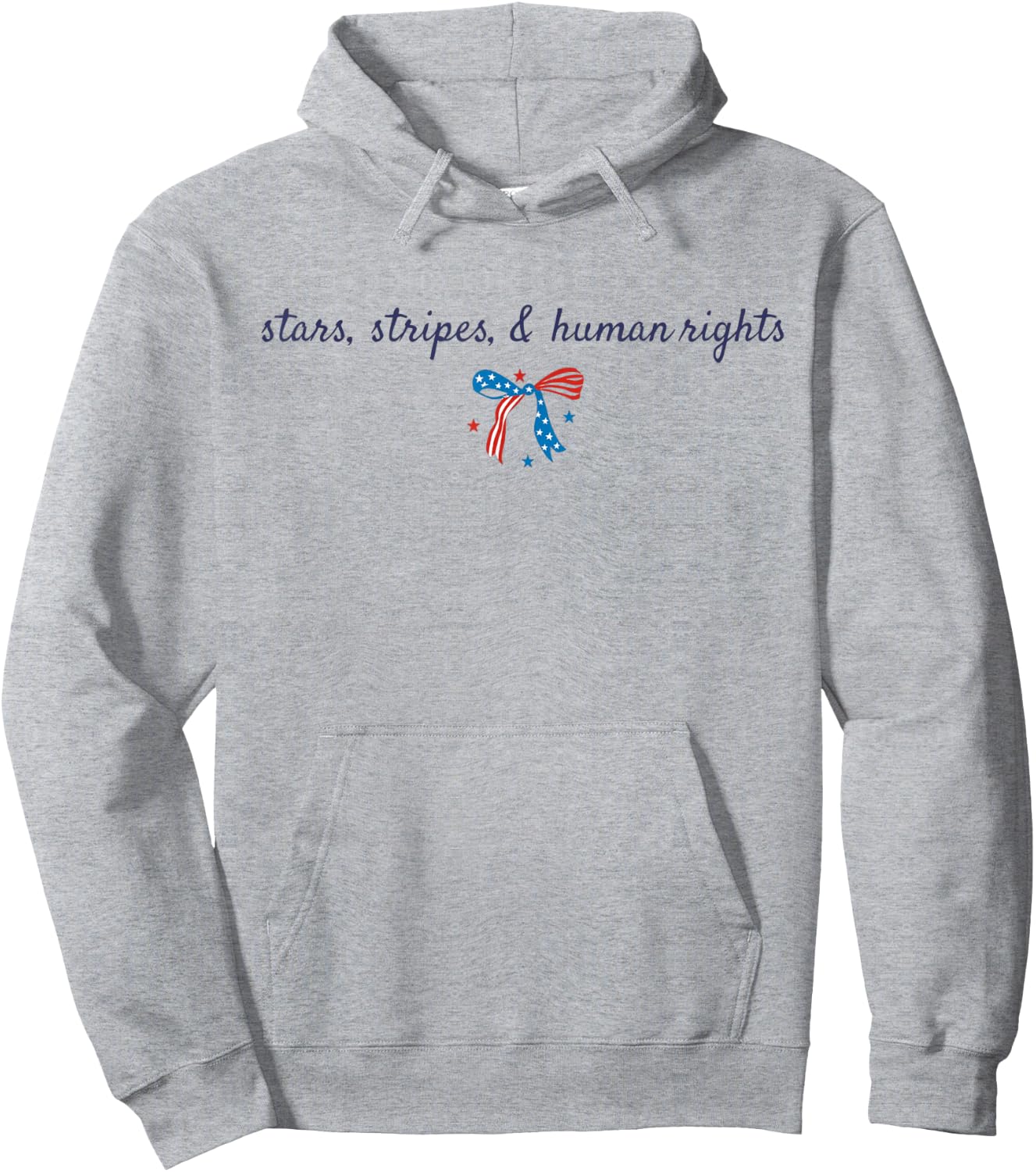 Stars And Stripes And Human Rights 4th Of July Bow Coquette Hoodie - Hoodie | Ash