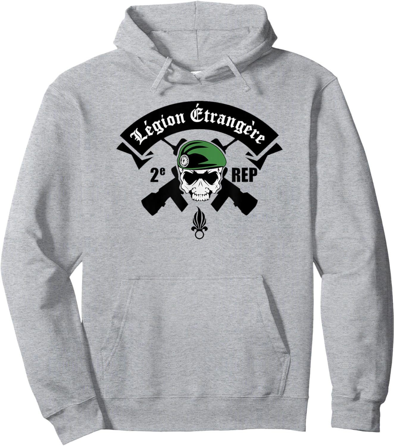 French Foreign Legion Paratrooper T shirt - 2 Rep Hoodie - Hoodie | Ash
