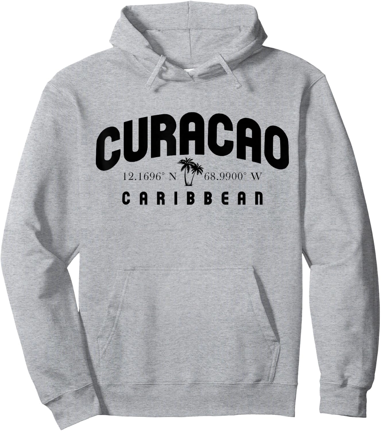 Curacao Map | Curacao Island | Dutch Caribbean Islands Hoodie - Hoodie | Ash