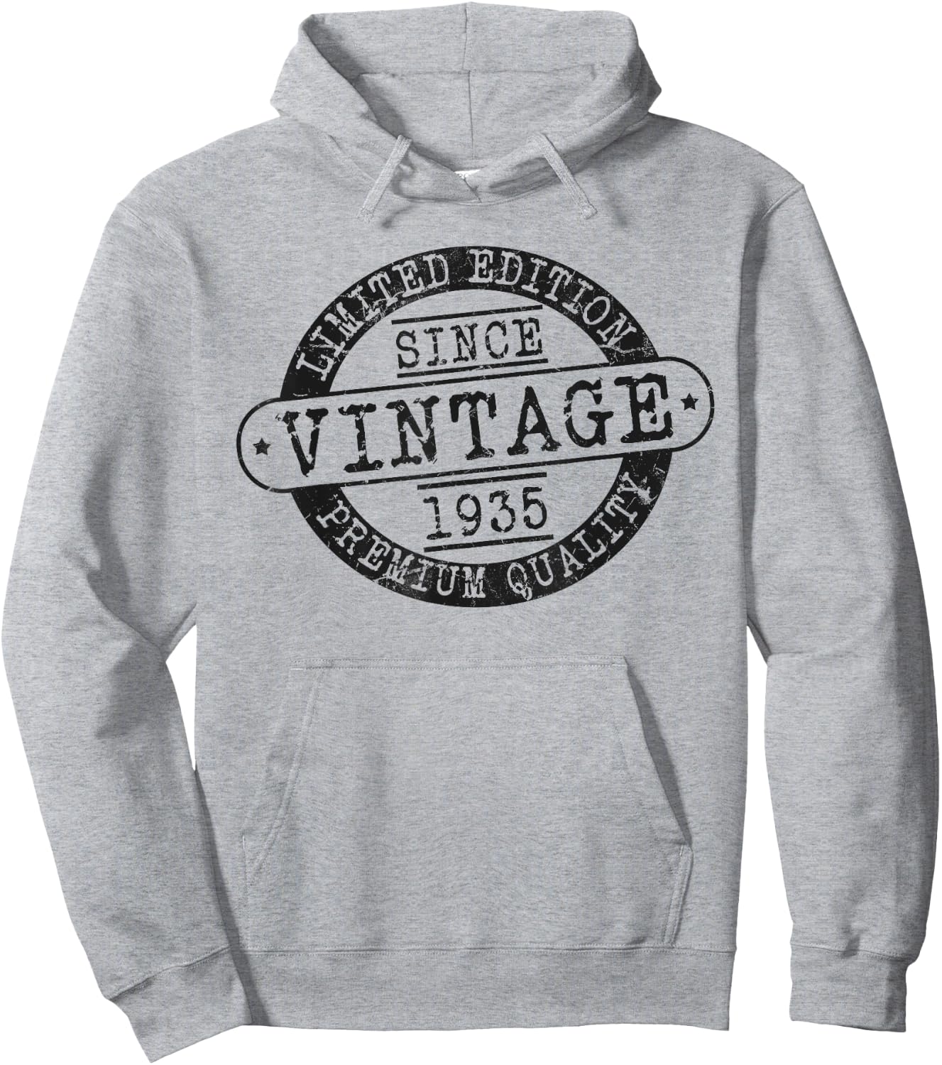 Vintage Since 1935, Rustic Style Born In 1935 Birthday Gifts Hoodie - Hoodie | Ash