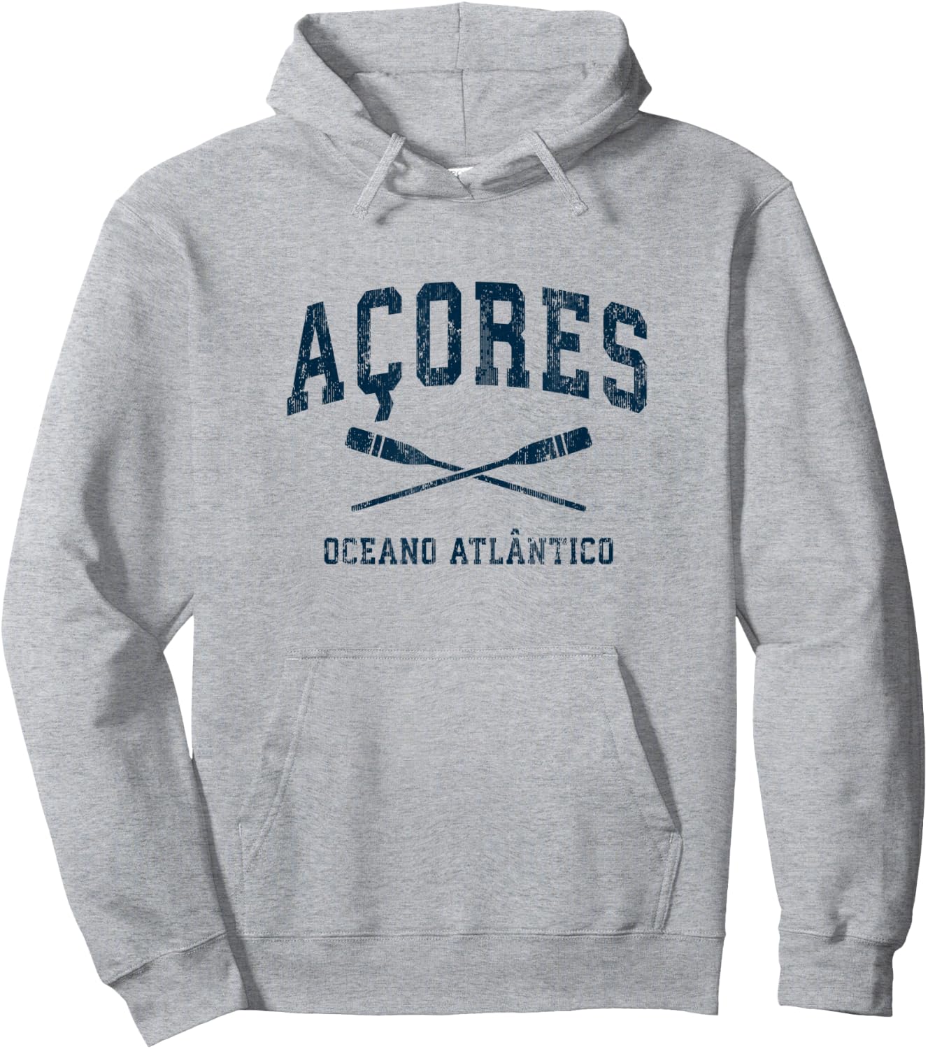 Azores Vintage Nautical Paddles Sports Oars Hoodie - Hoodie | Ash