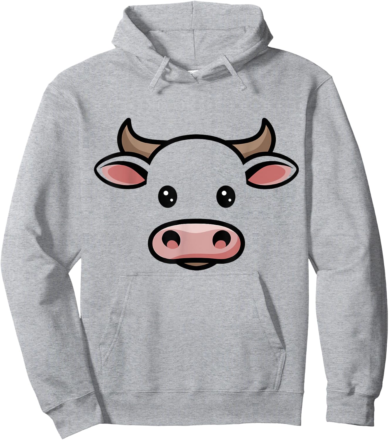 Halloween Cow Bull Face Costume Kids Cute Themed Hoodie - Hoodie | Ash