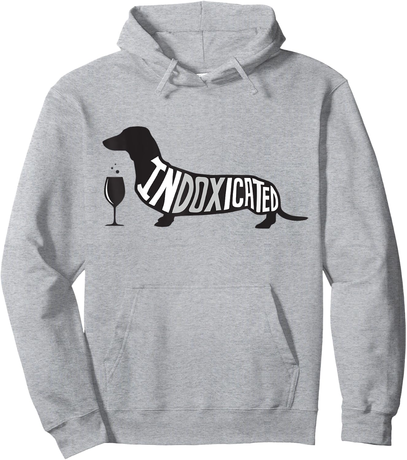 Funny Dachshund Shirt - Indoxicated St. Patrick's Day Wine Hoodie - Hoodie | Ash