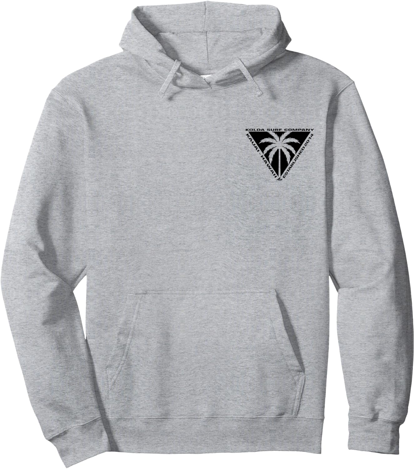 Koloa Surf Triangulated Palm Logo Lightweight, Graphic Hoodie - Hoodie | Ash
