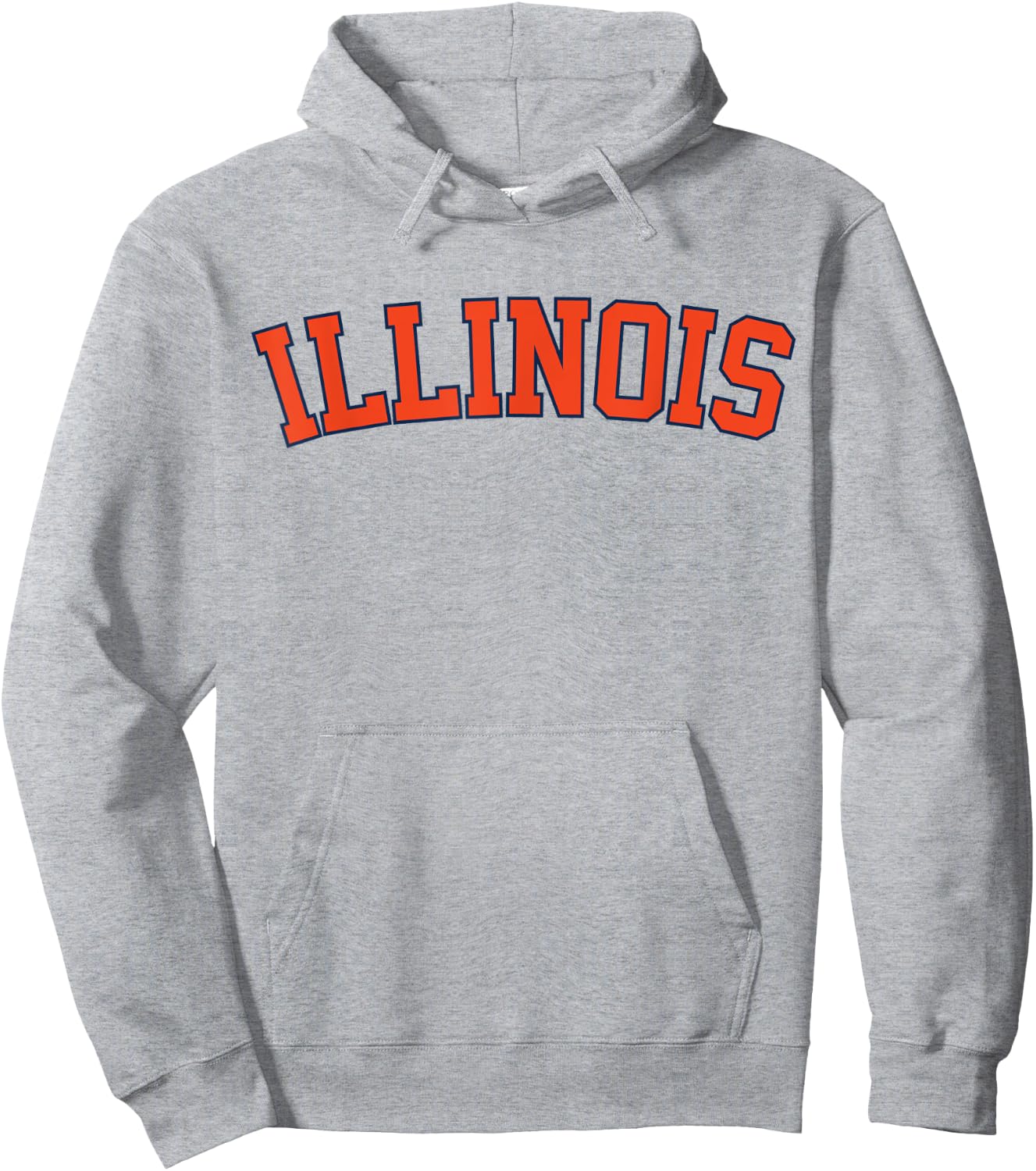 Retro Illinois Vintage Illinois Orange Blue Throwback IL Hoodie - Hoodie | Ash