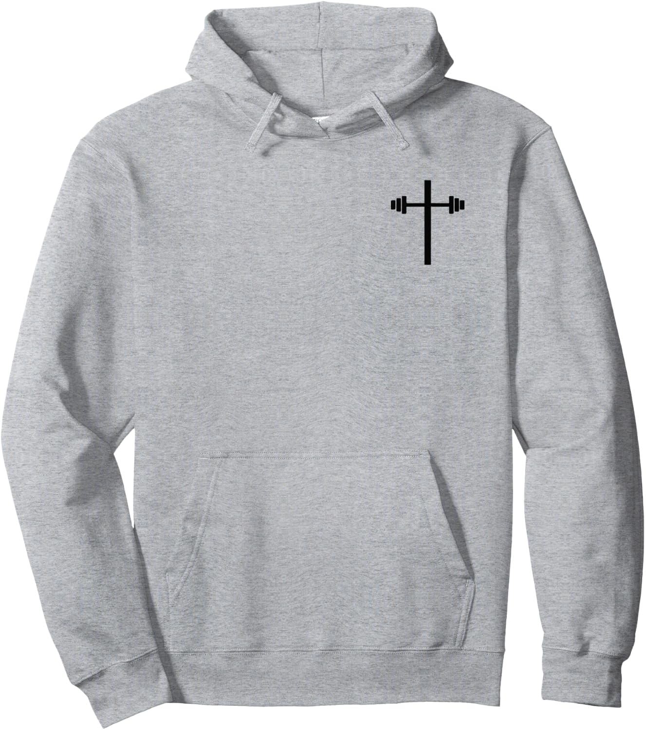 Cross Gym Workout Dumbbell Christian Hoodie - Hoodie | Ash
