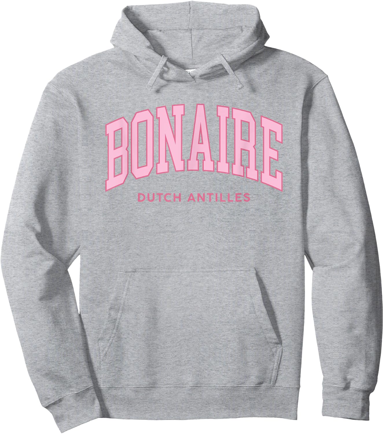 Vintage Bonaire Pink Retro Preppy Throwback Souvenir Hoodie - Hoodie | Ash