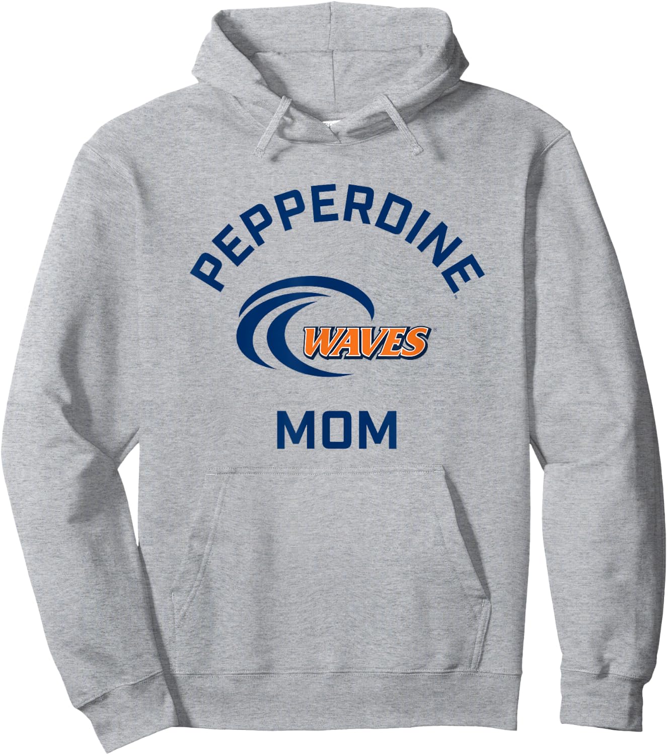 Pepperdine University Waves Arched Mom Hoodie - Hoodie | Ash