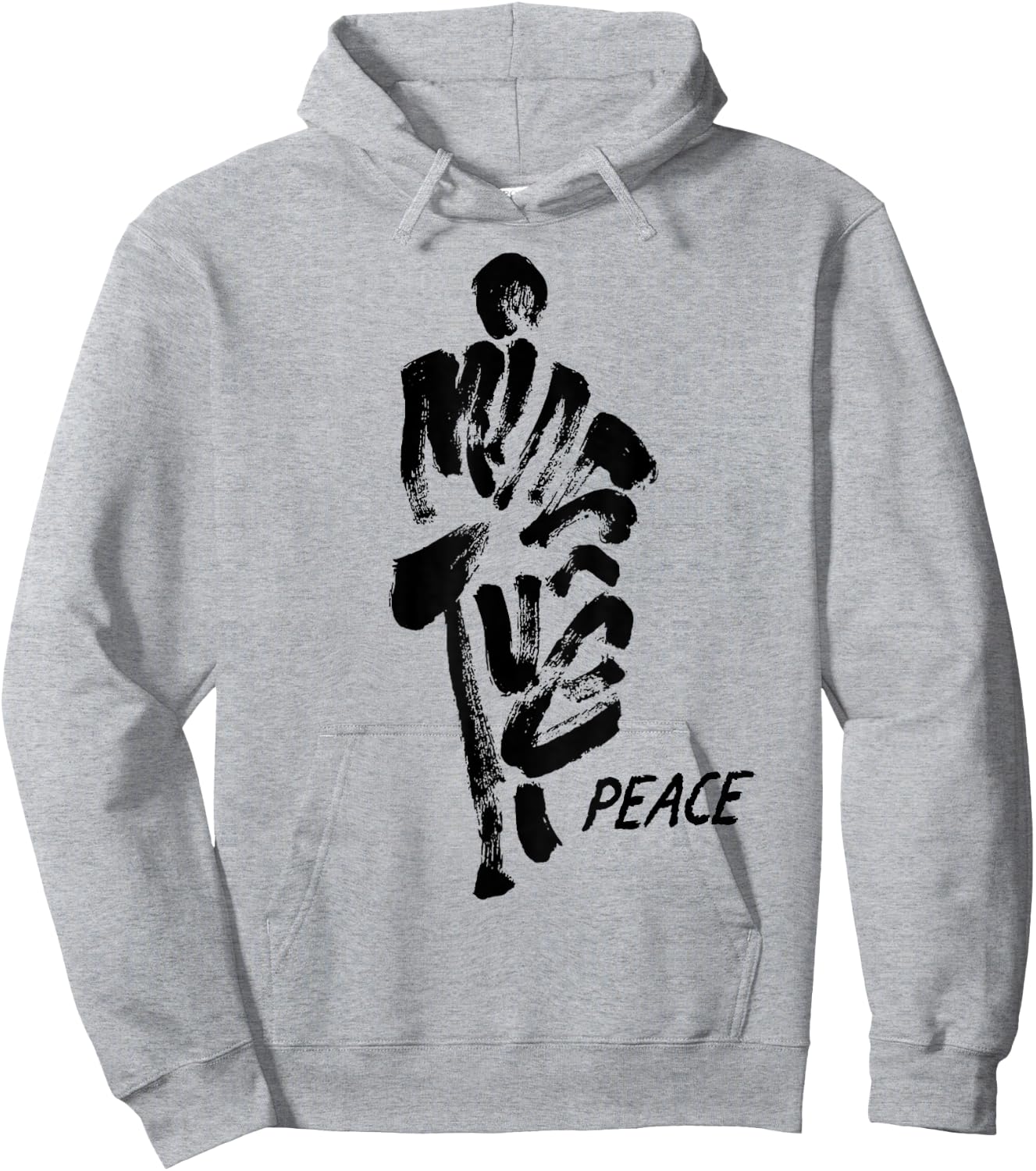 Thich Minh Tue Vietnamese Buddha Peace Lotus Calligraphy Hoodie - Hoodie | Ash