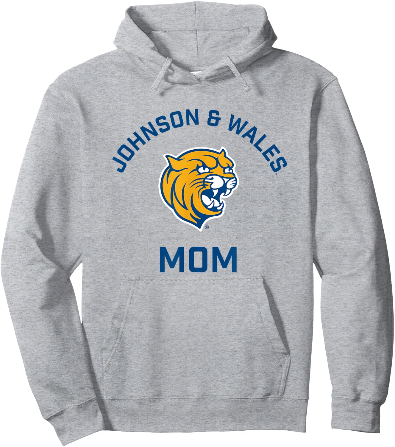 Johnson and Wales University JWU Wildcats Arched Mom Hoodie - Hoodie | Ash