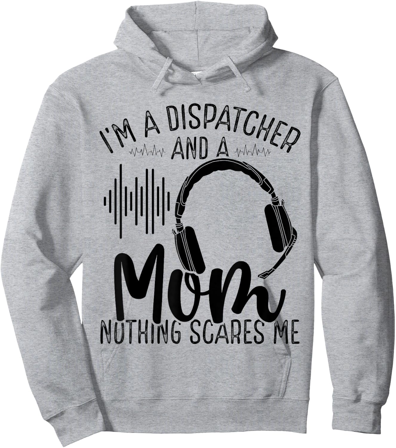 911 Dispatch Operator Mothers Day Gold Line Dispatcher Mom Hoodie - Hoodie | Ash