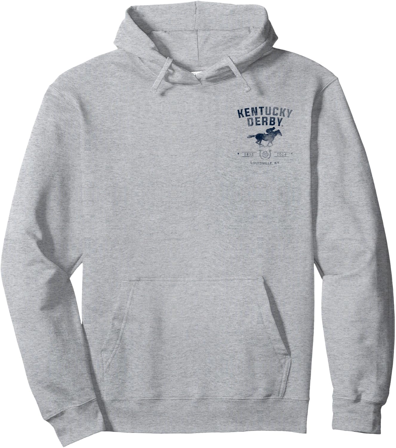 Officially Licensed Kentucky Derby 2024 Front/Back Vintage Hoodie - Hoodie | Ash