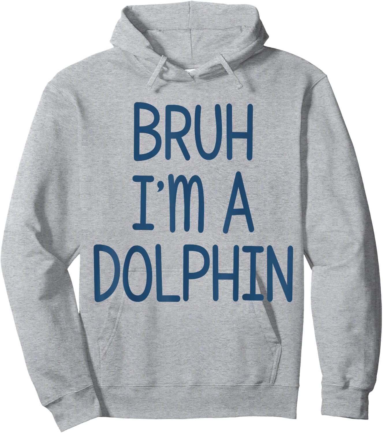 Pretend I'm A Dolphin Funny Lazy Halloween Costume Party Hoodie - Hoodie | Ash