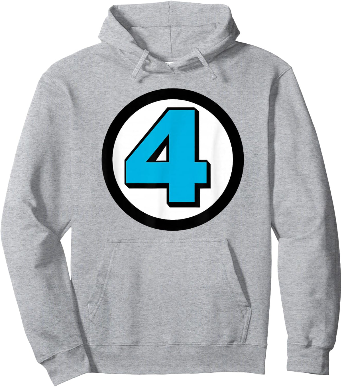 Marvel Fantastic Four Classic 4 Vintage Team Logo Hoodie - Hoodie | Ash