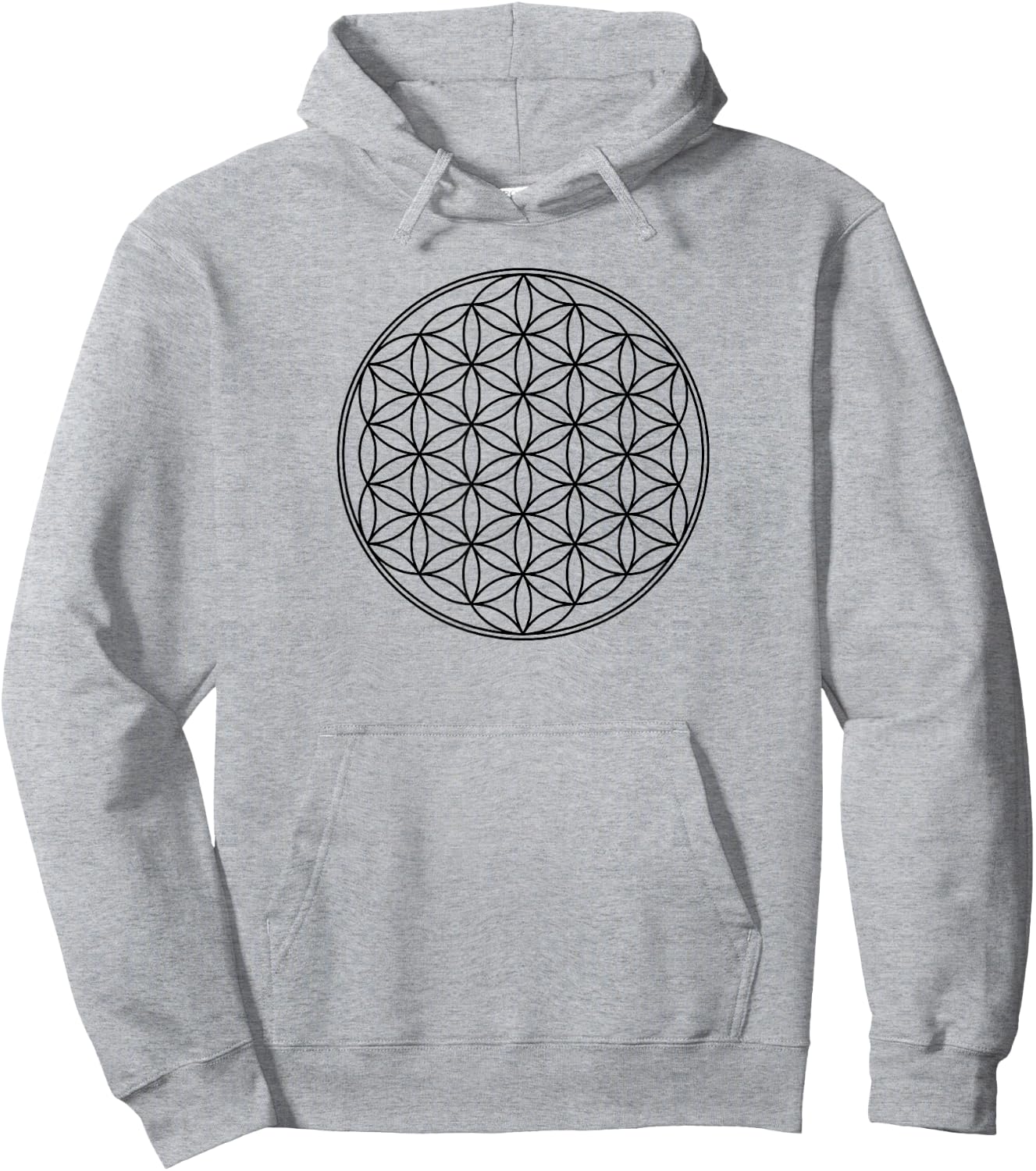 Flower of life, Sacred Geometrie, Yoga, Health, Protection Hoodie - Hoodie | Ash