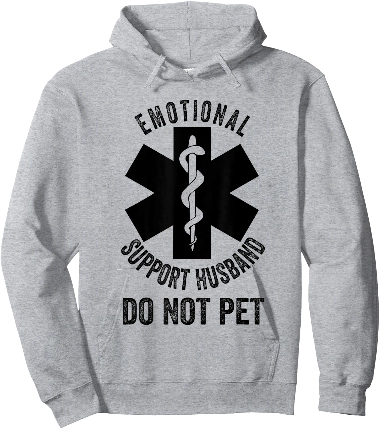 Do Not Pet Emotional Support Husband Funny Hoodie - Hoodie | Ash