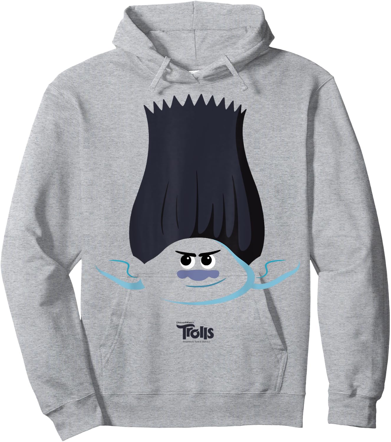 DreamWorks Trolls Branch Big Face Hoodie - Hoodie | Ash