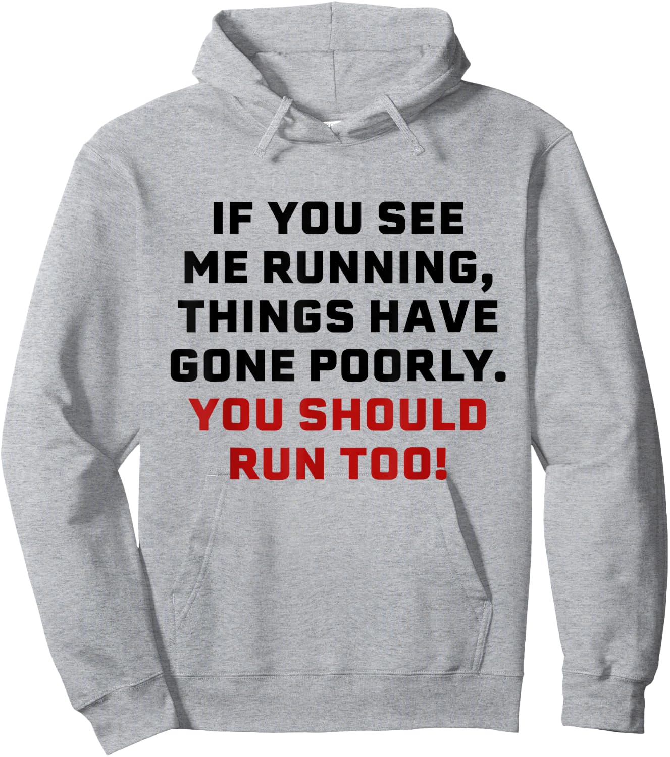 If You See Me Running Things Have Gone Poorly You Should Run Hoodie - Hoodie | Ash