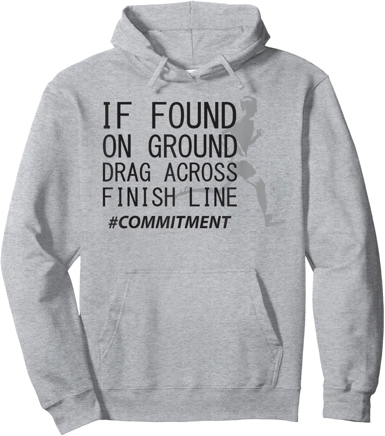 Drag across finish line cross country runner funny Gift Hoodie - Hoodie | Ash