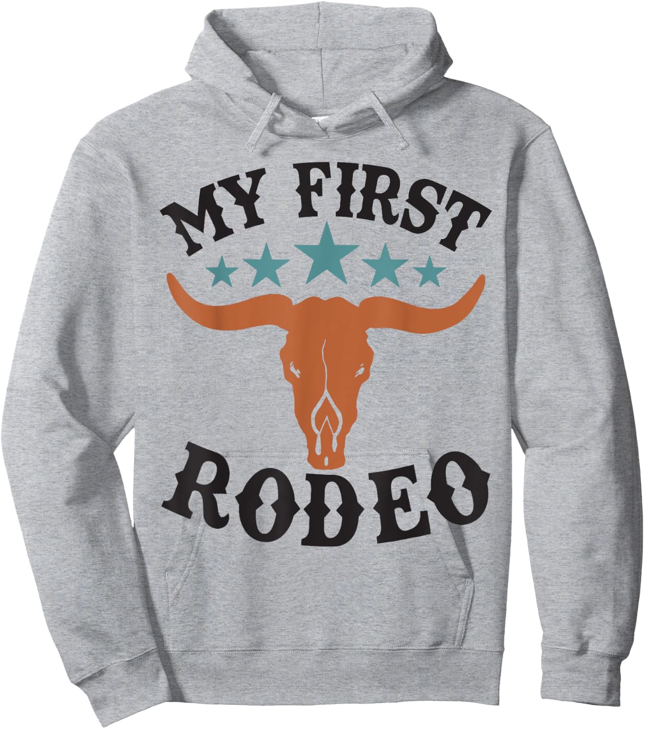 My First rodeo Birthday Cowboy Western Rodeo Party Matching Hoodie - Hoodie | Ash