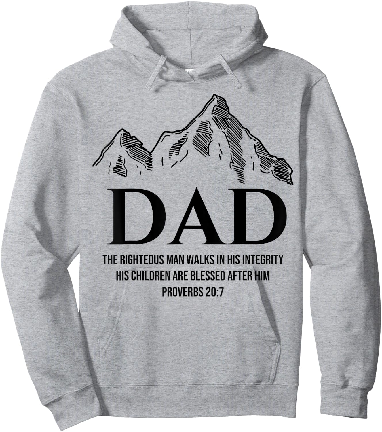 Dad The Righteous Man Walks In His Integrity His Children Hoodie - Hoodie | Ash