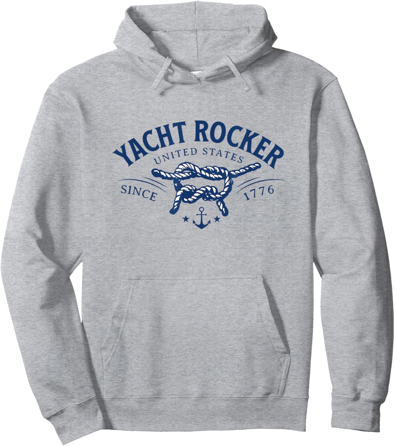 Yacht Rocker Anchor Nautical Cruise Lake Party Graphic Hoodie - Hoodie | Ash