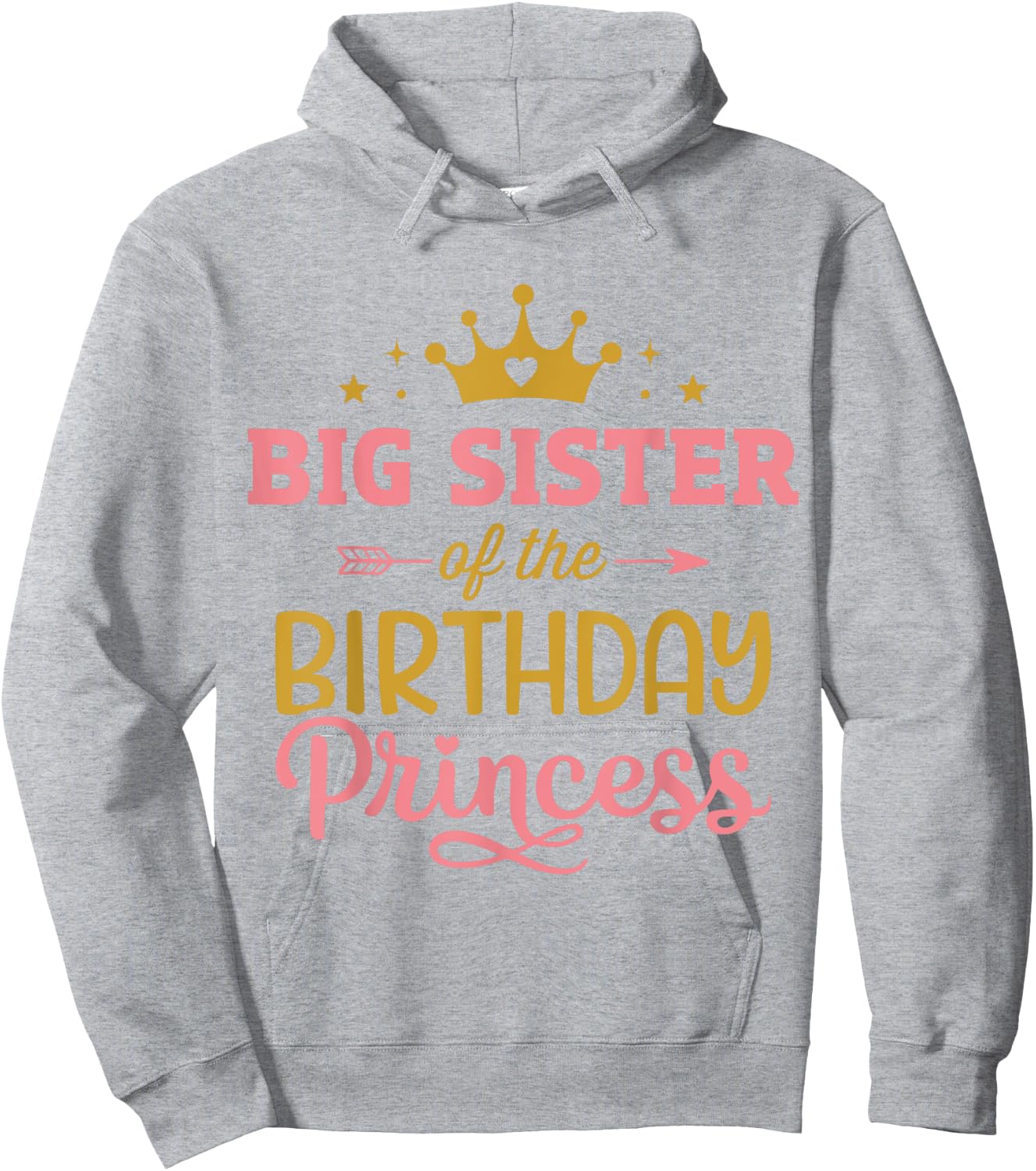 Big sister of birthday princess girl matching family party Hoodie - Hoodie | Ash