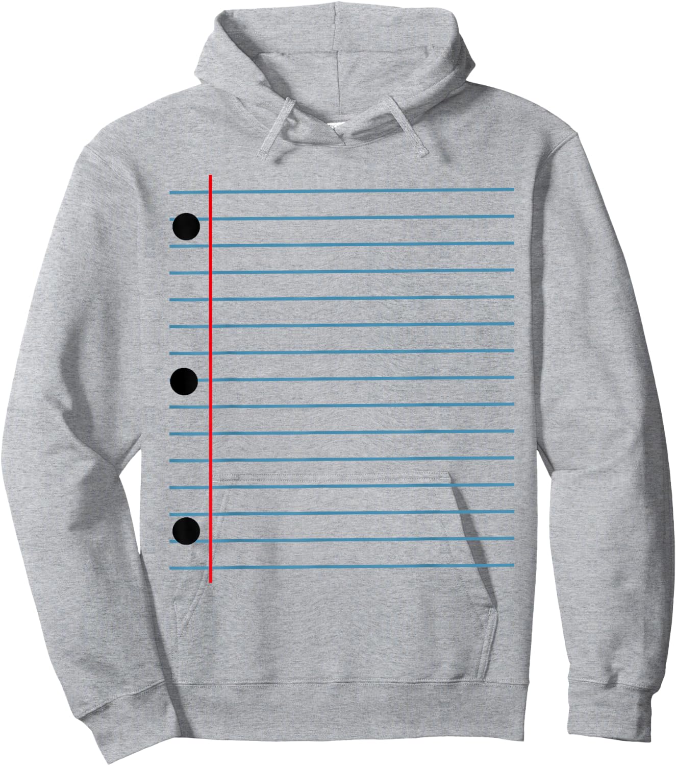 Funny Lined Notebook Paper Group Halloween Costume Hoodie - Hoodie | Ash