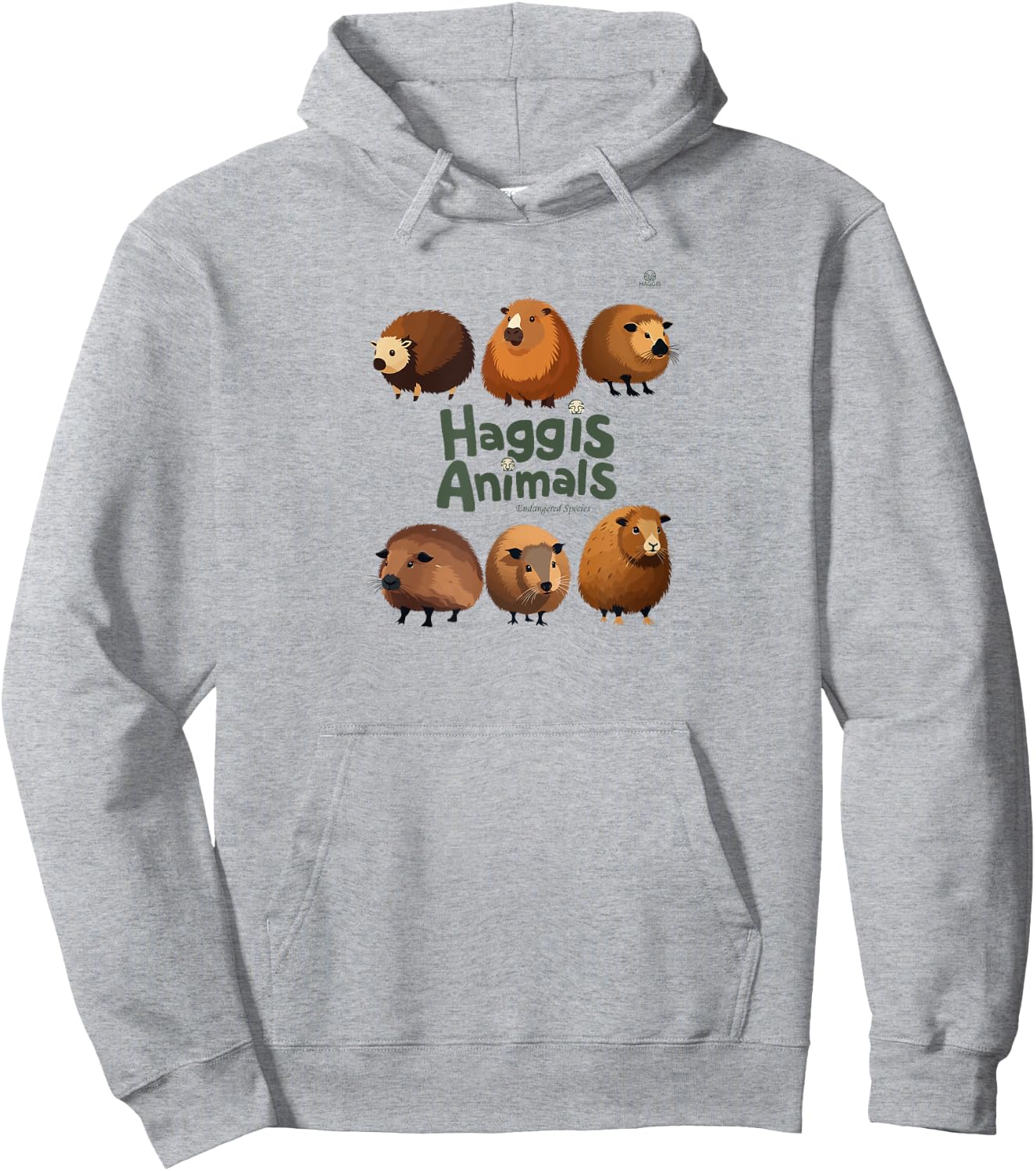 Scottish Wild Haggis Animals Hoodie - Hoodie | Ash