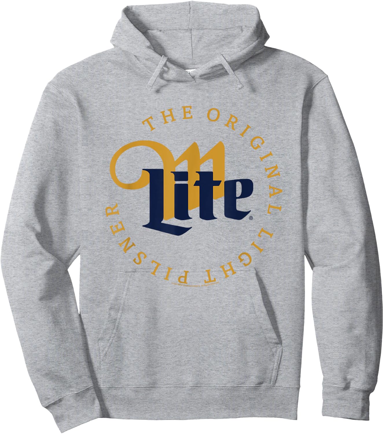 Miller Lite The Original Light Pilsner Vintage Label Hoodie - Hoodie | Ash