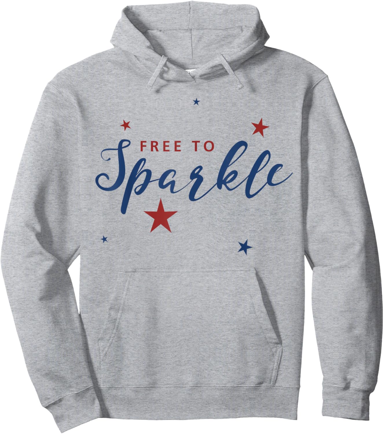 Free to Sparkle Shirt, Star America 4th of July USA Gift Hoodie - Hoodie | Ash