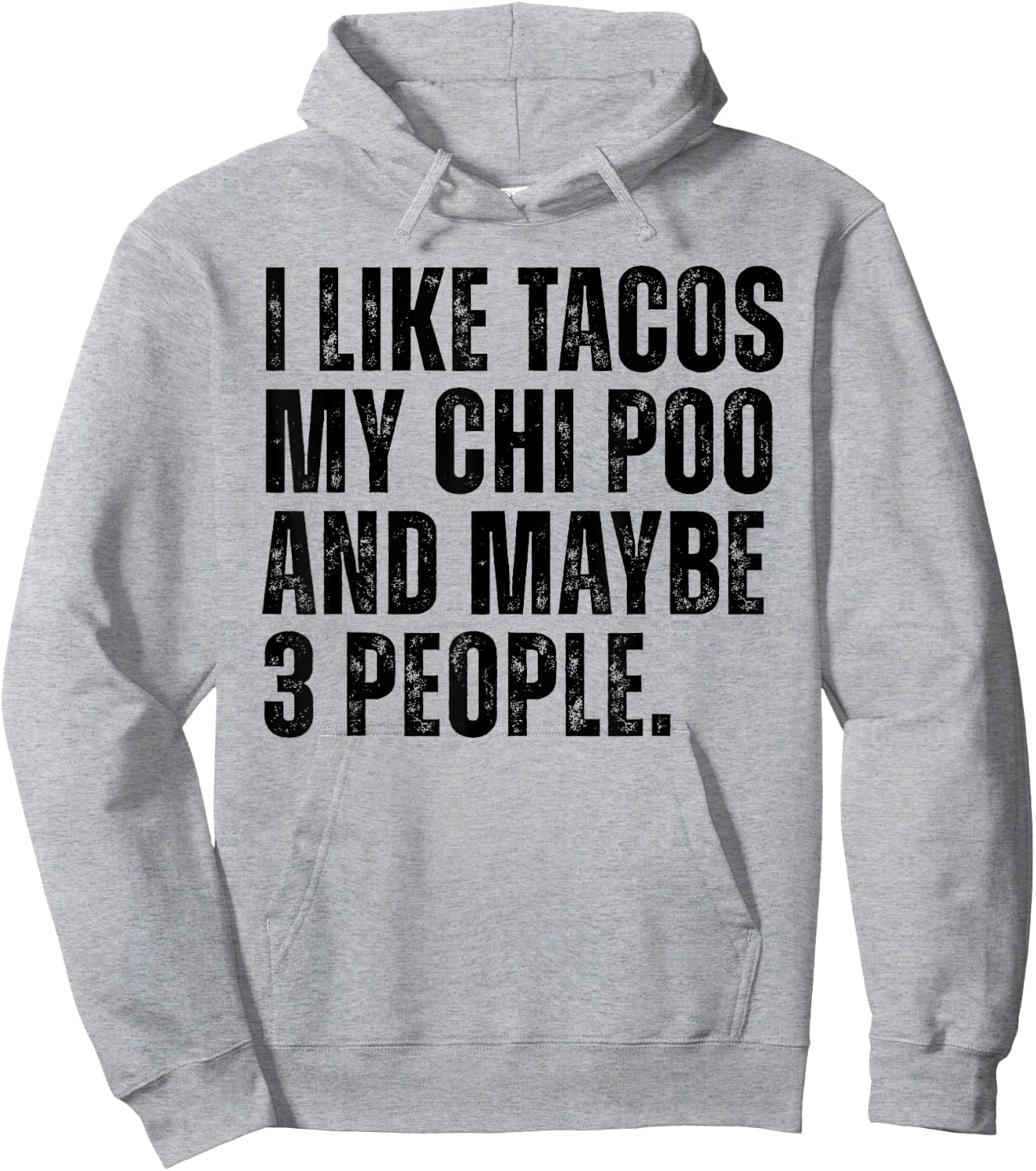 I Like Tacos Chi Poo Dog Owner Tacos Lover Funny Choodle Dog Hoodie - Hoodie | Ash