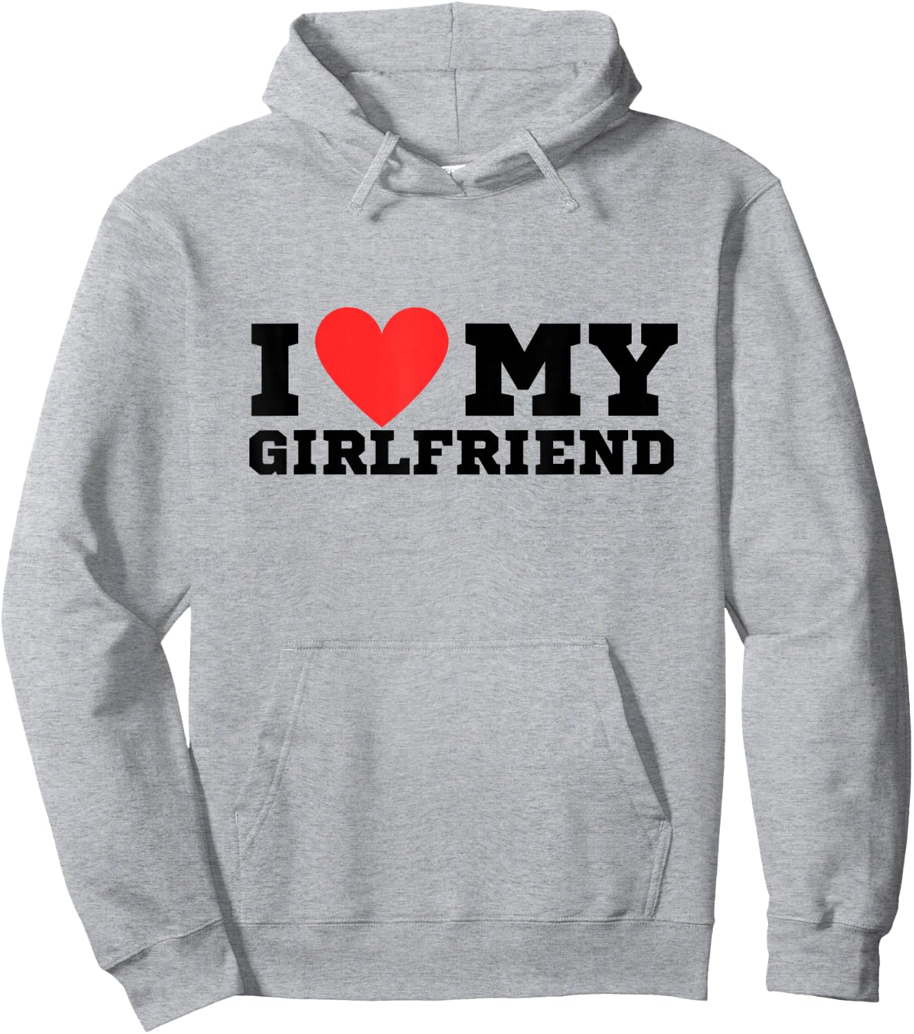 I love my girlfriend white color | y2k | red heart | love Hoodie - Hoodie | Ash