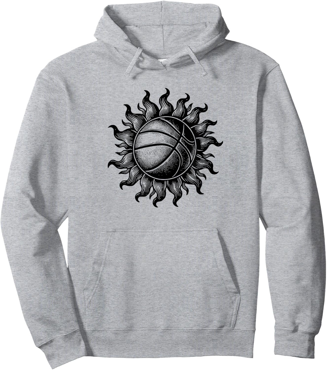 Basketball Sun Hoodie - Hoodie | Ash